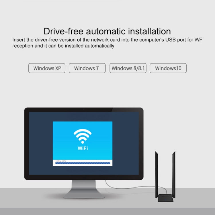 COMFAST CF-WU782ACV2 1300Mbps Dual-band Wifi USB Network Adapter with 2 Antennas, CF-WU782ACV2 COMFAST CF-WU782ACV2 1300Mbps Dual-band Wifi USB Network Adapter with 2 Antennas, CF-WU782ACV2